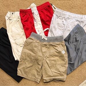 Lot of 6 Boys Shorts, Size 6/7, 3 Mesh & 3 Khaki/Grey- Nike, Carters & more!